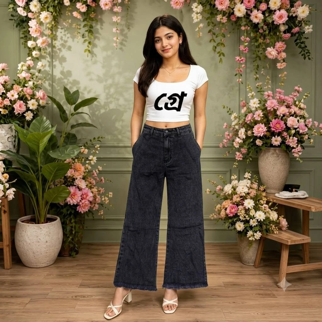 Women's Premium Casual Ash Grey Denim Jeans Pant