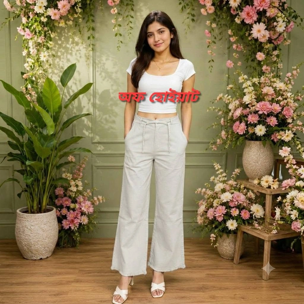 Women's Premium Casual Off-White Denim Jeans Pant
